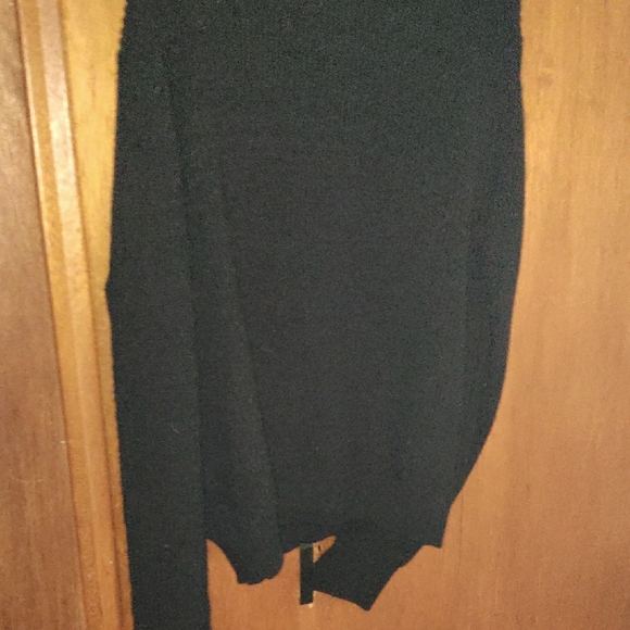 Black Long Sleeve Cardigan With Rhinestone Hearts - Picture 8 of 9